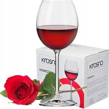 Sklenice Skleničky na červené víno Krosno Venezia bezbarvé 380ml 6 ks