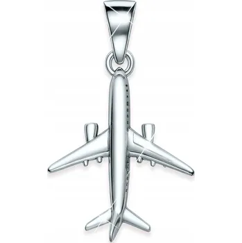 Přívěsek Stříbrný přívěsek na řetízek Letadlo Letadélko Cestování Plane STŘÍBRO 925