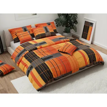 Povlečení Bavlněné povlečení MARIKA oranžové