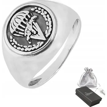 Prsten Stříbrný pečetní prsten ryzost 925 Symbol Parašutistů | vel. 26