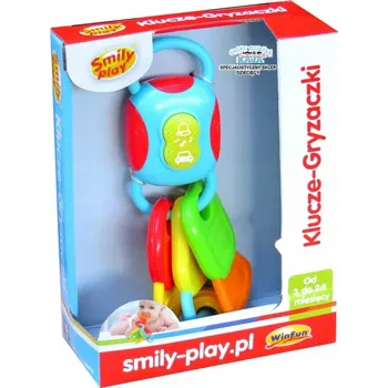 Kousátko s chrastítkem Smily Play plastové, vícebarevné