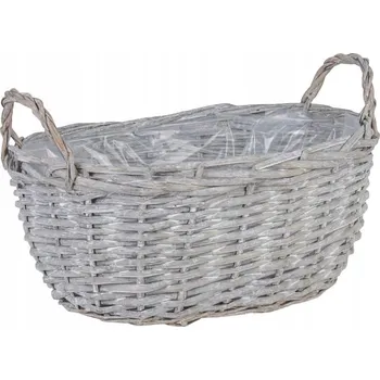 Květináč Obal na květináč 29 cm proutěný šedý