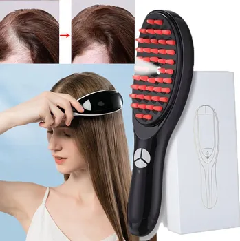Masážní přístroj 2v1 masážní přístroj na pokožku hlavy Elektrický masážní hřeben Aplikátor pro vmasírování