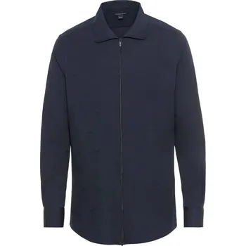 Pánská košile Porsche Design Zipped PD Icon Shirt pánská košile námořnická modrá