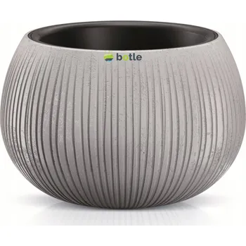 Květináč Plast Květináč , šedý Botle 29 cm x 29 x 19,5 cm