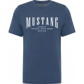 Pánské tričko Tričko bavlněné MUSTANG Style Alex Denim Logo Potisk 5XL