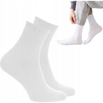 Pánské ponožky BÍLÉ PONOŽKY 1 PÁR SPORTOVNÍ PONOŽKY PÁNSKÉ MÓDNÍ 39-44