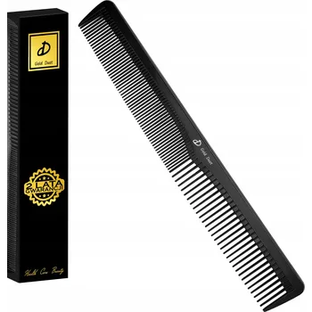 Kadeřnický hřeben na česání a stříhání Gold Dust černý