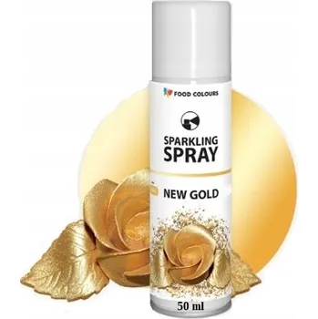 Barva ve spreji Id_3161 BARVIVO VE SPREJI SPREJ ZLATÉ ZLATO PRO DEKORACI NA DORT NA DORT