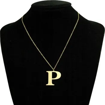 Náhrdelník Náhrdelník z nerezové oceli s přívěskem ve tvaru písmene "P"