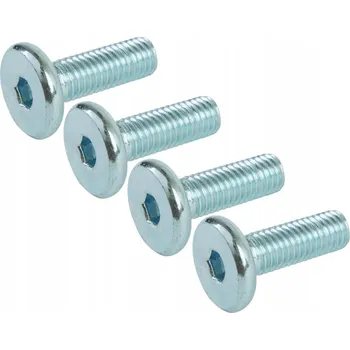 Šroub 100x metrický šroub M8 x 25 mm, bílý pozink s válcovou hlavou, nábytkový šroub