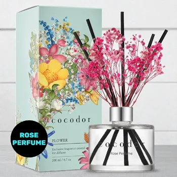 Aroma difuzér COCODOR - Flower Diffuser Rose Perfume - Difuzér s vůní růží - 200 ml