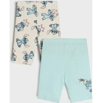 Dívčí kalhoty Sinsay - Krátké legíny 2 pack Stitch - modrá - 862CI-05X - 862CI-05X-128