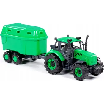 autíčko Zelený TRAKTOR s PŘÍVĚSEM 40x112x17 cm plastový WADER polesie TRAKTORY