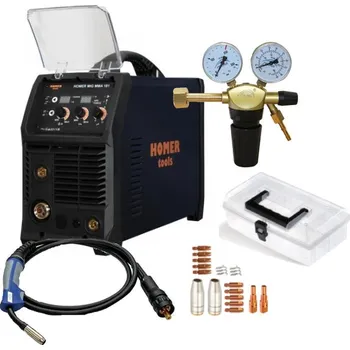 Svářečka Svařovací set Homer MIG MMA 181 ALFA IN + hořák a startovací sada, RV a kabely