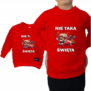 Pánská mikina Mikina Vánoční Červená Ne Tak Svatá 152/158