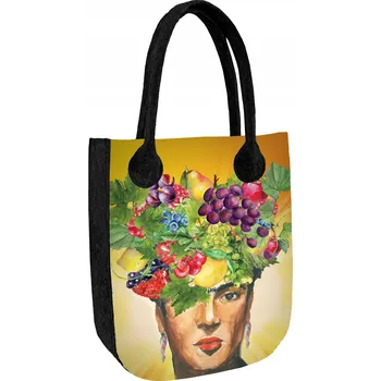 Bertoni shopper kabelka plst žlutá