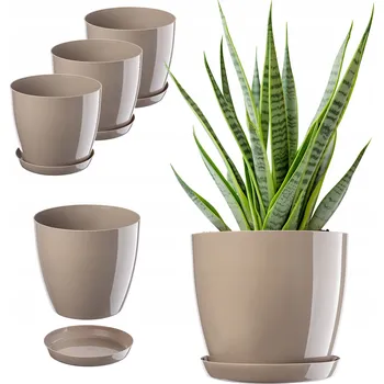 Květináč Květináč 25 x 28 cm plast béžový