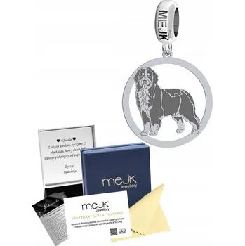 Přívěsek Šperky Modulární stříbrný Berneński Pies Pasterski 925 Žena DEDIKACE