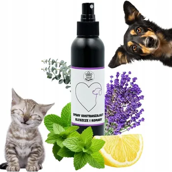Antiparazitikum pro psa Sprej proti klíšťatům a komárům, ochranný, pro psa kočku, PŘÍRODNÍ