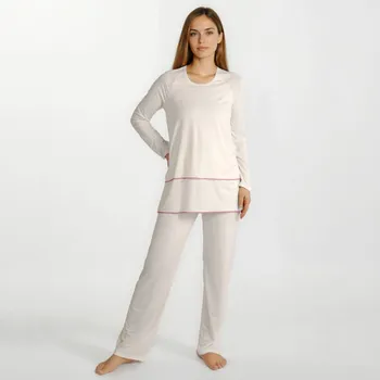 Dámské noční prádlo TREAT WEAR DÁMSKÉ PYŽAMO JEMNÉ - KAŠMÍR: Smetanová M