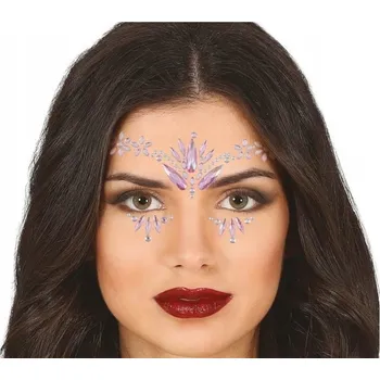 Karnevalový doplněk Samolepky Šperky Křišťály Růžová Dekorace na Obličej Ruce Pod Oči Karneval