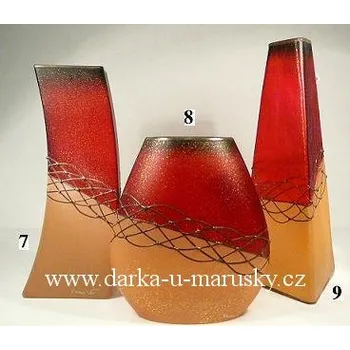 Váza Váza č.7 červená v kombinaci/list 2