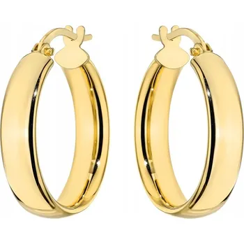 Náušnice ZLATÉ Dámské NÁUŠNICE ryzost 585 Kruhy s anglickým zapínáním 18mm 14k