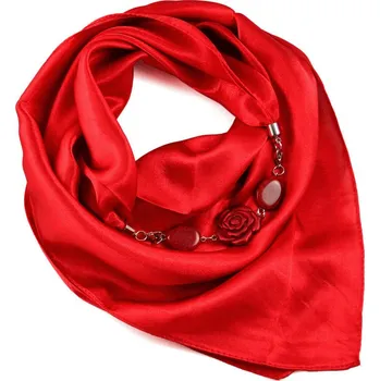 Šátek Šátek s bižuterií Stella - červený