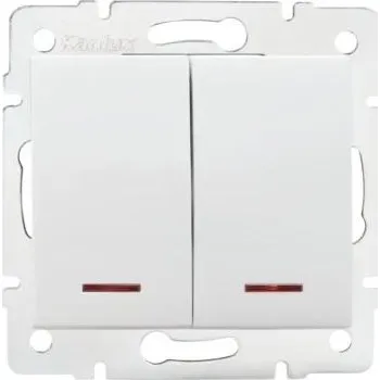 vypínač Dvojitý vypínač pod omítku Kanlux, béžové odstíny KL25139