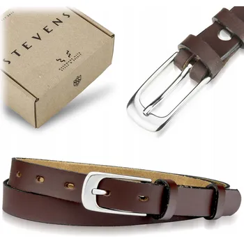 Opasek PÁSEK kožený opasek STEVENS Hnědá kůže Q2