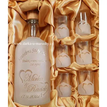 Svatební dekorace Celozapískovaná Svatební láskovice B 6+1