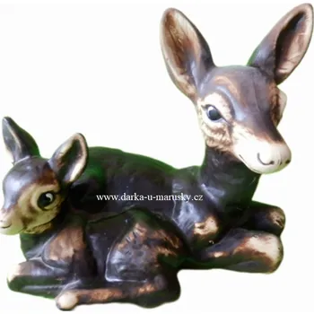 Zahradní dekorace Srna s kolouškem - S