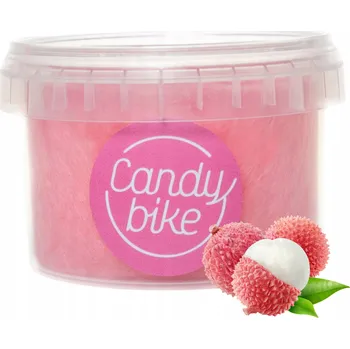 Bonbon Cukrová vata v kelímku s příchutí liči Candy Bike 10 g