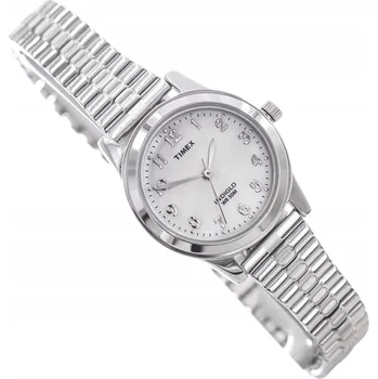 Hodinky DÁMSKÉ HODINKY TIMEX TWG063500 STŘÍBRNÉ NA OCELOVÉM NÁRAMKU KLASICKÉ