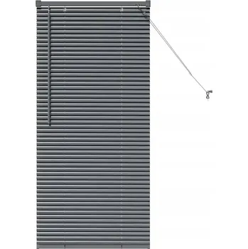 Žaluzie Okenní žaluzie se zatemňovací roletou, manuální ovládání, tmavě šedá, hliníková