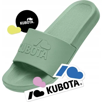 Dámské žabky DÁMSKÉ PLAVECKÉ NAZOUVÁKY KUBOTA VEL. 39 PASTELOVÁ ZELENÁ GUMOVÉ + SAMOLEPKY VELIKOST 39