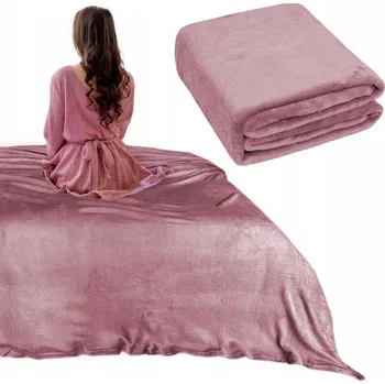 Prostěradlo Deka Přehoz 160x200cm Měkká Mikrovlákno Cotton world růžová Pléd na postel