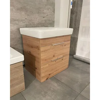 Koupelnový nábytek Dřevojas Výprodej 520 - Umyvadlová skříňka BENEFIT SZZ2 60 - D22 Karamel, T05