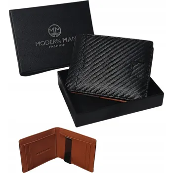 Peněženka PÁNSKÁ KOŽENÁ PENĚŽENKA S RFID OCHRANOU, MALÁ, ELEGANTNÍ, VHODNÁ JAKO DÁREK, PRAKTICKÁ