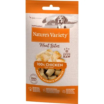 Pamlsek pro psa 20x20g Nature's Variety Freeze-Dried Chicken Meat Bites pro psy