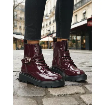 Dámská zimní obuv Sinsay - Zateplené kotníkové boty - kaštanová - 179FA-83X - 179FA-83X-35