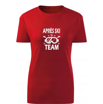 Tričko T-shirt dámské K94 APRES SKI LYŽE červené vel M