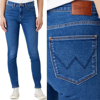 Wrangler High Rise Skinny dámské džíny úzké nohavice velikost 27/30