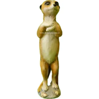 Zahradní dekorace Surikata stojící v malbě - velká