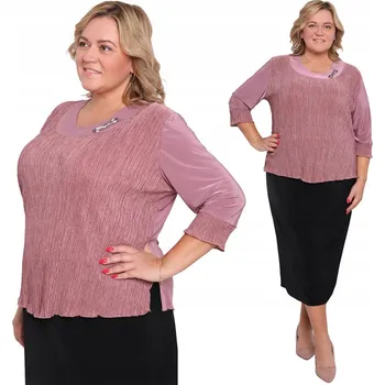 Dámská halenka Vřesová elegantní halenka s plisováním 52/54