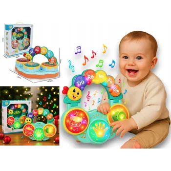 INTERAKTIVNÍ HRAČKA PRO DĚTI JAKO DÁREK HUDEBNÍ NÁSTROJE SVĚTÝLKA