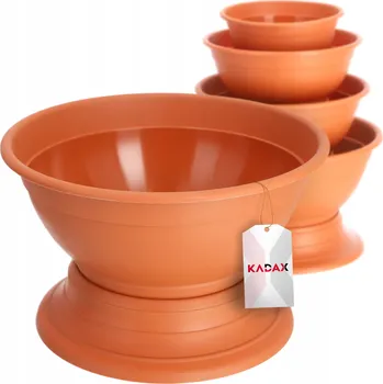 Květináč Květináč plast oranžový Kadax 22 cm x 22 cm x 14 cm