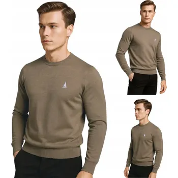 Pánský svetr Pánský svetr klasický ležérní elegantní béžový Captain Mike L