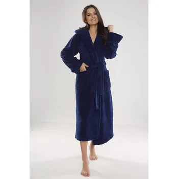 Dámský župan Extra teplý dámský župan Luna tmavě modrý XXL